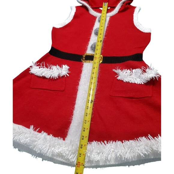 Womens Santa Dress Hood Ugly Sweater Sexy Mrs Claus Elf Costume Christmas Large - Picture 6 of 9